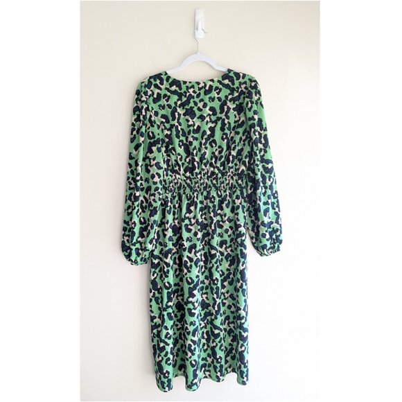 Pieces leopard print long sleeve midi dress - Picture 7 of 11